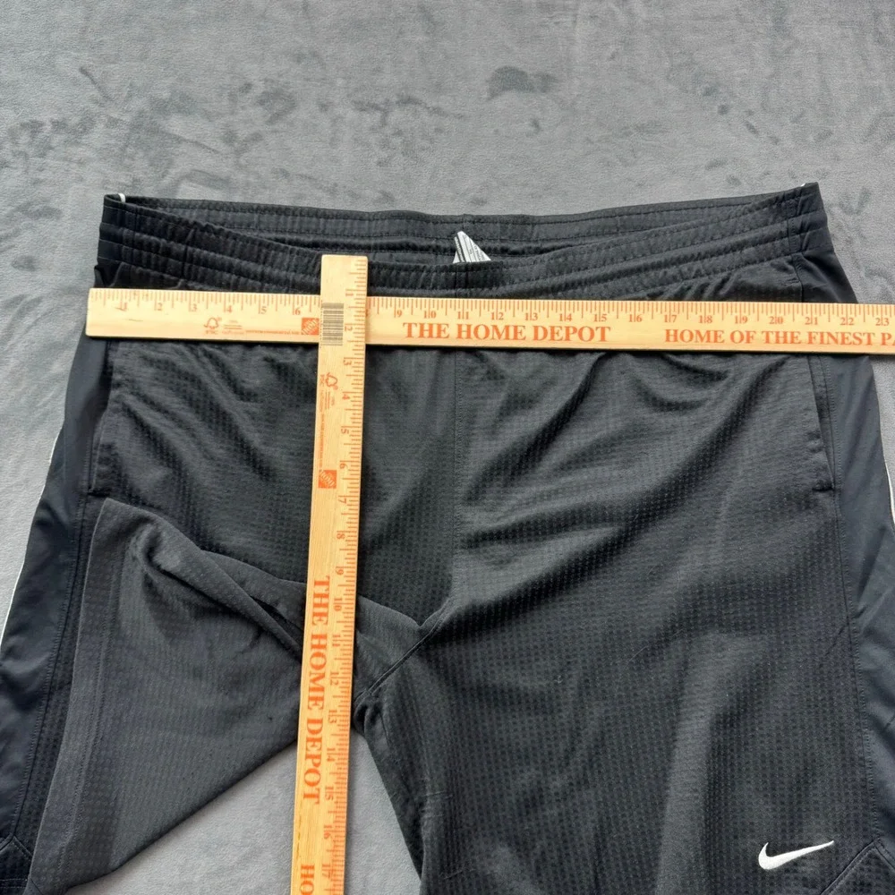 Nike Mens Basketball Shorts Black Mesh Athletic Gym XL Drawstring White Piping